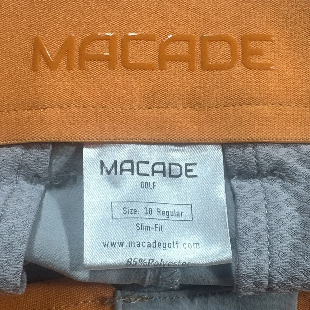 Macade Golf Jogger Pants Mens 30 Gray Slim Fit Zip Ankle Pockets Stretch